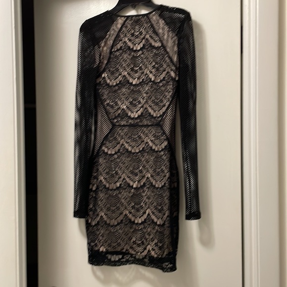 Express black body conscious fitted dress size extra small - Picture 2 of 3